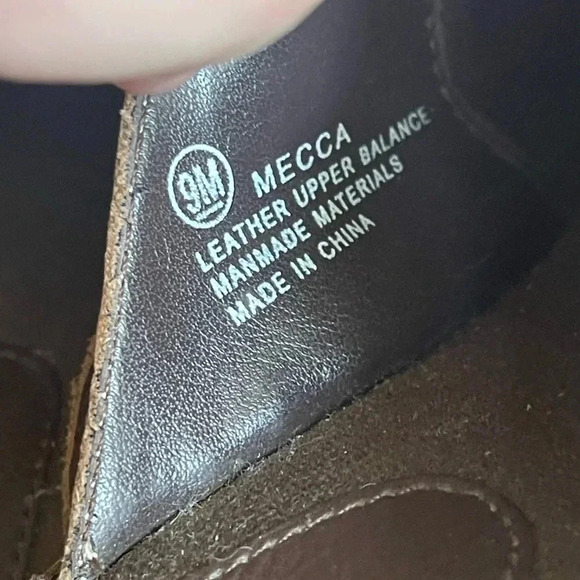 Nicole “Mecca” Brown Leather Mule Clogs – Size 9M – Chunky Heel Slip-On - Picture 7 of 8